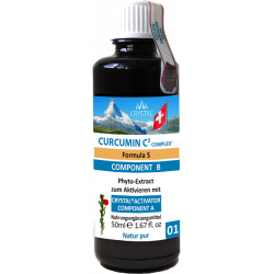CURCUMIN: CRYSTAL® CONCEPT-B, Konzentrat, Formula S, 30 ml in Miron Glasflasche
